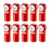 MYUHEDF RC Steering Tie 10Pcs Aluminum Alloy M2 Ball End Link Tie Rod End CW Thread Ball Joint Connector For RC Model Toy Car Boat Airplane DIY Parts(Red)