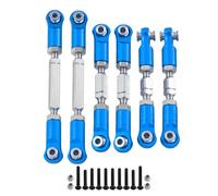 MYUHEDF RC Steering Tie Compatible With ARRMA For MOJAVE 4X4 4S For BLX For Desert For Truck 1/8 RC Car Upgrade Parts 6Pcs Wheelbase Rc Steering Link Rod Set(Blue)