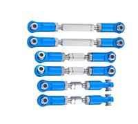 MYUHEDF RC Steering Tie Compatible With Arrma For Mojave 4X4 4S For BLX For Desert Truck RTR 1/8 Rc Crawler Car Aluminum Alloy Steering Link Rod Set Parts(Blue)