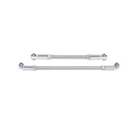 MYUHEDF RC Steering Tie Compatible With SCX10 III VS4-10 For Phoenix 1/10 RC For Rock Crawler Car For Chassis Axle Upgrades Metal Adjustable Steering Rod Servo Rod(Silver)