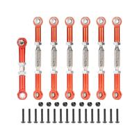 MYUHEDF RC Steering Tie Compatible With Traxxas For Slash 4X4 2WD 1/10 RC Car Adjustable Metal Pull Rod Link Linkage Upgrade Parts Accessories(Red)