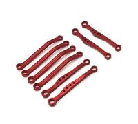 MYUHEDF RC Steering Tie Compatible With WPL C64 C64-1 1/16 RC Car Upgrade Parts Accessories Metal For Chassis Link Rod Pull Rod Set(Red)