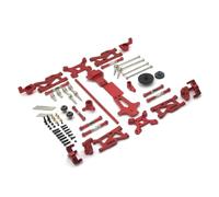 MYUHEDF RC Steering Tie For WLtoys 144001 144010 144002 1/14 For Swing Arm Steering Linkage Drive Shock Tower Gear RC Car Parts(Red)