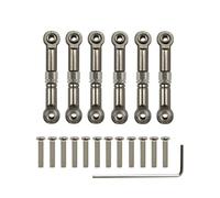 MYUHEDF RC Steering Tie For Wltoys A949 A959 A969 A979 K929 1/18 Aluminum Metal 6Pcs Adjustable Linkage Pull Rod Servo Link A959-B Upgrade Spare Parts(Gray)