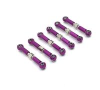 MYUHEDF RC Steering Tie Parts Compatible With Wltoys A949 1/18 RC Upgrade Part 6pcs Steering Link Rod Set Aluminum Alloy Wheelbase Rc Car Steering Link Rod Set(Purple)