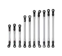 MYUHEDF RC Steering Tie Parts For Traxxas For TRX-4 1/10 10Pcs/Set Metal Unassembled Link Set Plastic Rod End 324mm Wheelbase RC Tracked Vehicles Parts Replacement And Use(Black)