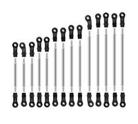 MYUHEDF RC Steering Tie Parts For TRX6 1/10 14 Pcs Stainless Steel Links Linkage Pull Rod Unassembled Kit RC Crawler Car Parts And Accessories Upgrade Replacement Use