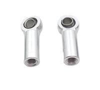 MYUHEDF RC Steering Tie Parts Metal Upgrade Positive Thread Reverse Thread 2PCS Length 18mm Hole 2.5mm Thickness 7mm Tie Rod Ball Buckle For RC Car Parts(Silver)