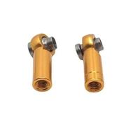 MYUHEDF RC Steering Tie Parts Metal Upgrade Positive Thread Reverse Thread 2PCS Length 18mm Hole 3mm Thickness 7mm Tie Rod Ball Buckle For RC Car Parts(Yellow)