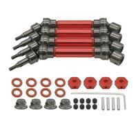 MYUHEDF Rc Upgrade Model For Arrma 3s For Mega For Granite For Vorteks For Senton For Big Rock For Typhon 1/10 ARAC4041 AR310780 RC Car Part Front Rear Drive Shaft Set Accessories(Red)