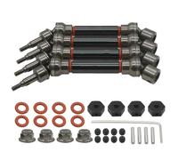 MYUHEDF Rc Upgrade Model For Arrma 3s For Mega For Granite For Vorteks For Senton For Big Rock For Typhon 1/10 ARAC4041 AR310780 RC Car Part Front Rear Drive Shaft Set Accessories(Black)