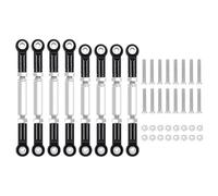 MYUHEDF Rc Upgrade Model For MN-90 For MN-45 For MN-99 For WPL B14 C14 C24 C-14K C-24K 1/16 RC Car Upgrade Parts 1 Set Of Metal Tie Rod Steering Servo Linkage(Black)