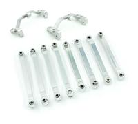 MYUHEDF Rc Upgrade Model For MN D96 D90 D91 D99 D99S For MN90 MS 1/12 Metal Chassis Pull Rods Link Suspension Tie Rod RC Car Upgrade Parts Modification RC Car Accessories(Silver,Size 1)