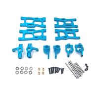 MYUHEDF Rc Upgrade Model For Wltoys 144002 144001 144010 124007 124008 124016 124017 124019 124018 Metal Suspension Arms Steering Cup Hub Carriers Bearing Set Rc Car Upgrade Parts(Blue)