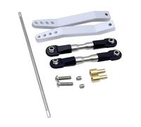 MYUHEDF RC Upgrades Spare Parts For Axial For Yeti For Vanquish VS4-10 For Phoenix RR10 90048 1/10 Adjustable Metal Anti-Tilt Link Rod Sway Bar RC Crawler For LCG DIY Upgrade(Silver)
