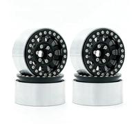 MYUHEDF RC Upgrades Spare Parts For Traxxas For Hsp For Redcat For Wraith 1/10 4PCS Metal 1.9 Beadlock Wheel Rim Hub RC Car Spare Part(C BLACK)