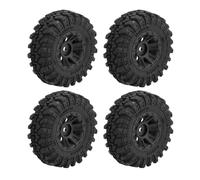 MYUHEDF RC Wheel Rim Tyre For Axial For SCX24 For Deadbolt For Gladiator For Bronco AX24 For TRX4M 1/24 4PCS 55x20mm Wheel Rim Tire Tyre Set RC Car Upgrade Parts