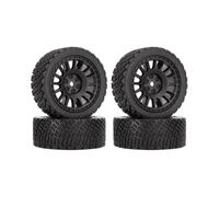 MYUHEDF RC Wheel Rim Tyre For Rolly XV02 For TT01 LCPTG FW06 1/10 4PCS 12mm Hex 68mm Rubber Tires Wheel Rim RC Car Accessories And Upgrades Replacement Repair(Black)