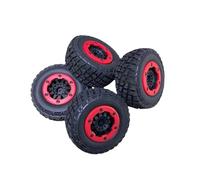 MYUHEDF RC Wheel Rim Tyre For Traxxas For Slash 4x4 4pcs 1:10 Tires & Hex 12mm Beadlock Wheels Rc Truck Car Parts Accessories Upgrades Replacement And Repair