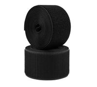 MYUREN 1-1/2 Inch Sew on Hook and Loop Strips | Easy to Sew | Excellent Grip | Non-Adhesive Back Nylon Fabric Fastener Strips for Clothing Sewing Crafts and DIY Projects, Black, 1-1/2in x 3yd