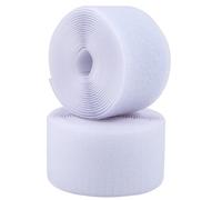 MYUREN 3 Inch Sew on Hook and Loop Strips | Easy to Sew | Excellent Grip | Non-Adhesive Back Nylon Fabric Fastener Strips for Clothing Sewing Crafts and DIY Projects, White, 3in x 3yd