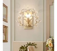 MYUYEE 1-Light Luxury Crystal Drop Wall Lamp Wall Mounted Light D For Living Room Bathroom Bedroom And Hallway Wall Sconce Lighting