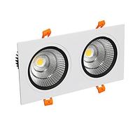 MYUYEE 2-Light Downlight Ceiling Flush Mount Spotlight, Modern Indoor Ceiling Lamp, Directional Spotlights Aent Lamps for Living Room Corridor, Fixed Track Lighting Fixture (6000k14w)