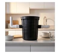 MYUYEE 25/100/110/120L Commercial Grease Trap - Lightweight Plastic Grease Interceptor, Side Inlet Waste Oil & Water Separator for Kitchen Sinks & Restaurants, Efficient & Du(In:75mm; Out:110mm-120L)