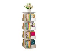 MYUYEE 360° Rotating Bookshelf Tower,3/4/5-Tier Cd Display Stand,Floor-Standing Unit Storage Rack,Easy Assemble For Room Home Office Bedroom Living (One Color-4)