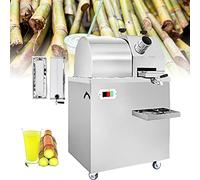 MYUYEE Automatic Sugarcane Press 750W Electric Juicer 20r/min Sugar Cane Grind Ginger Machine Extractor with Three Detachable Rollers, Sugarcane Juice Machine