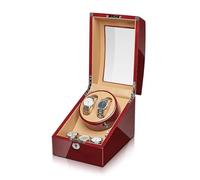 MYUYEE Automatic Watch Winder Wood Shell Piano Finish Storage Display Box Stop With Silent Motor Flexible Watch Pillow Fit Lady And Man Watches When You Open The Lid Featured (2+3)