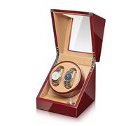 MYUYEE Automatic Watch Winder Wood Shell Piano Finish Storage Display Box Stop With Silent Motor Flexible Watch Pillow Fit Lady And Man Watches When You Open The Lid Featured (2+0)