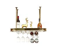 MYUYEE Bar Wall Shelves,Liquor Bottle Display Shelf,Simple And Stylish Stainless Steel Bar Rack Wine Glass Rack Hanging Creative Wine Rack,Bar Shelves Wall Mounted (80Cm/31.5In)