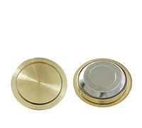 MYUYEE Built-in Dustbin Lid Modern Embedded Stainless Steel Flap Lid Trash Bin Cover Built-in Counter Top Swing Garbage Can Lid Bathroom Kitchen Utensils,C-One Size (E One Size)