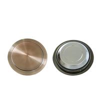 MYUYEE Built-in Dustbin Lid Modern Embedded Stainless Steel Flap Lid Trash Bin Cover Built-in Counter Top Swing Garbage Can Lid Bathroom Kitchen Utensils,C-One Size (D One Size)