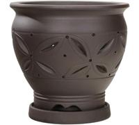 MYUYEE Cactus Flower Pots Ceramic Pottery Planter Home Indoor Plant Pot Desktop Vintage Purple Sand Green Decorative Container for Plan (Black 23.5CM*20.5CM),Black-23.5CM*20.5CM