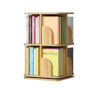 MYUYEE Cd Rack 4-Tier Rotating Bookshelf Floor Standing Book Shelf Rotatable Bookcase Suitable For Living Room/Home/Office/Study Storage (One Color-40X40X69Cm)