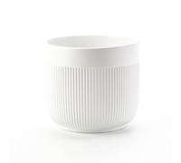 MYUYEE Ceramic Plant Pots Indoor - 8.5 Inch Planter Pot With Drainage Hole And Saucer For Succulent Orchid Flower Herbs Cactus - Ideal For Gardening Home Desktop,White