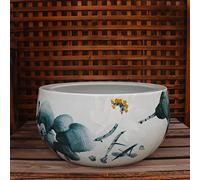 MYUYEE Ceramic Planter Blue And White Planter Ceramic Flower Pots Decorative With Drainage Hole Hand Painted Classical Flower Pot Chinese Culture (A 24 * 16cm),A-24 * 16cm