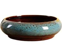 MYUYEE Ceramics Bowl Planter Ceramic Hydroponic Plant Pot Large Round Succulent Pots Flowerpots Plants Vase-15.5 * 5.8 18.5cm,