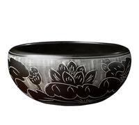MYUYEE Ceramics Water Lily Bowl Narcissus Copper Coin Grass Flowerpot With Stand Lotus Hydroponic Container Daffodil Bonsai Planter For Garden Home Decoration (Without,Without Holes-24 * 12cm