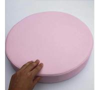 MYUYEE Chair Pads,Thick Faux Leather Seat Cushion, Round Solid Color Chair Cushion Memory Foam Removable Cover Not-Slip Pouf,Color:Ocean Blue (Rouge 40x40x8cm(16x16x3inch))