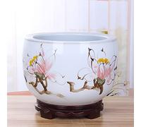 MYUYEE Chinoiserie Blue And White Porcelain Ceramic Flower Pot Large Thickened Indoor Succulent Orchid Fortune Tree Bonsai Green Plant Flower (A),A