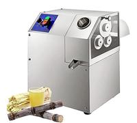 MYUYEE Commercial Electric Sugarcane Juicer Machine, 400W Electric Extractor Vertical Sugarcane Machine, Juicer Countertop Slow Masticating 3-Rollders with Feed Chute Tray