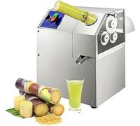 MYUYEE Commercial Sugar Cane Press Extractor, 400W Electric Sugarcane Juice Machine, 3 Rollers Stainless Steel Extractor Squeezer Press for Restaurant Snack Bar Dessert Shop