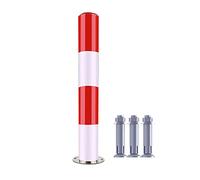 MYUYEE Construction Cone Traffic Delineator Post Round Safety Barrier Bollard Pole,Steel Safety Bollard With Reflective Tape For Home Garage Street Decor Or Traffic Sensitive Ar(1pck-75cm)