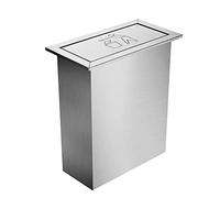 MYUYEE Countertop Flap Lid, Built-in Stainless Steel Trash Grommet Flush Recessed Trash Can Lid Waste Chute Cover Flexible Center Swing -Silver A,Silver B