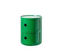 MYUYEE Creative Green Round Bedside Table - Slim Plastic Storage Locker For Bedroom, Stylish Narrow Cabinet With Simple Design, Ideal For Space-Saving Soluti(Green)