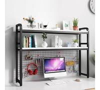 MYUYEE Desktop Bookshelf, for Computer Desk Desktop, Multipurpose Display Rack, Dorm Desk Countertop Storage Hutch Book Shelves (C 125 * 24 * 98cm)