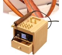 MYUYEE Electric Leather Edge Ironing Machine, Electric Leather Creaser, Hand-Held Leather Trimming Machine, 80-480℃ Intelligent Temperature Control (Singlemachine)